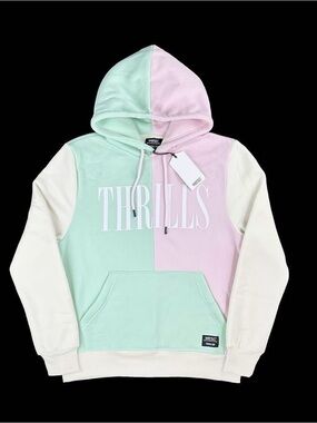 Thrills Colorblock Pastel Hoodie - Mint, Pink & Yellow